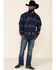 Image #2 - Powder River Outfitters Men's Southwestern Print Jacquard Shirt Jacket, Navy, hi-res