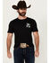Image #1 - Cowboy Hardware Men's Mexico Flag Short Sleeve Graphic T-Shirt, Black, hi-res