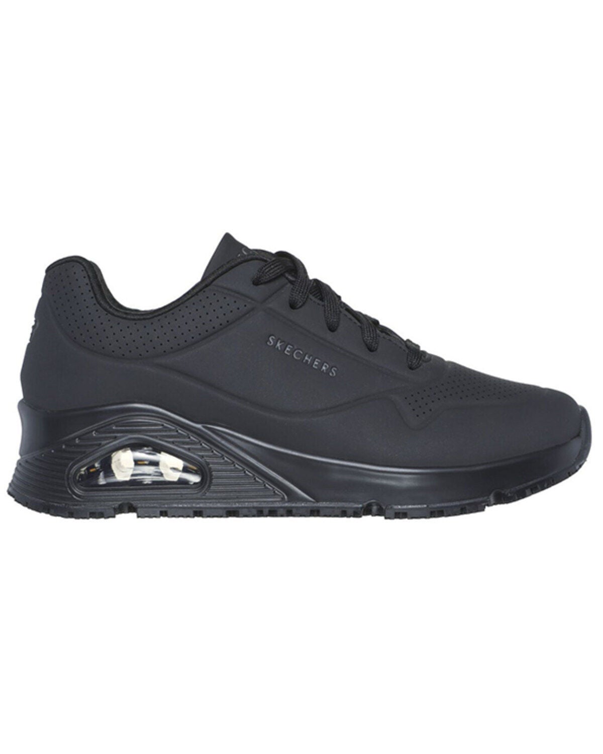 Skechers Women's Relaxed Fit Uno Sr Work Shoes - Round Toe, Black, hi-res