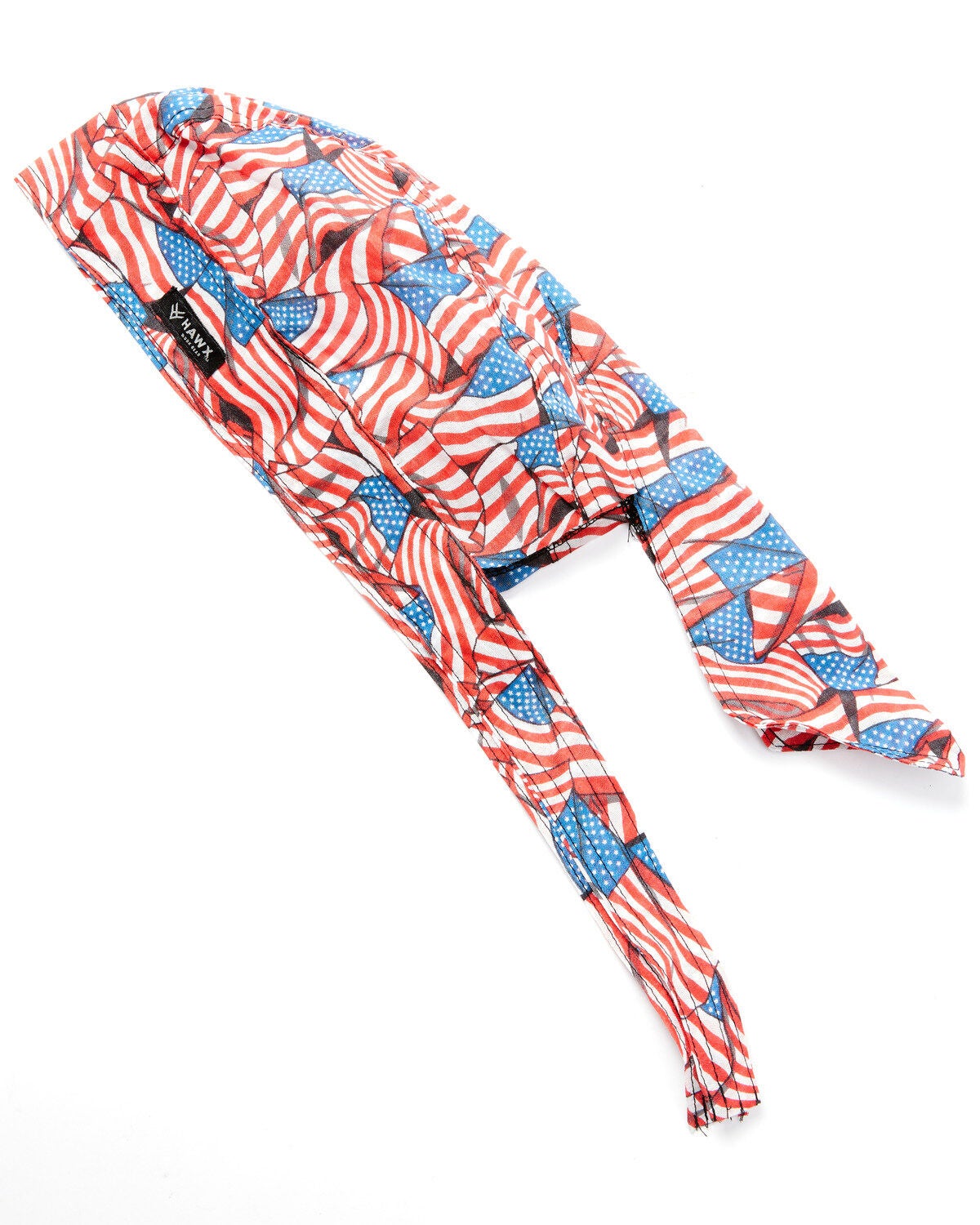 Hawx Men's American Flag Print Dorag Work Cap, Red, hi-res