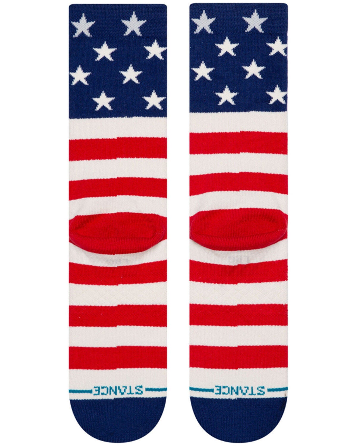 Image #3 - Stance Men's The Fourth Stars & Stripes American Old Glory Crew Socks, Red, hi-res