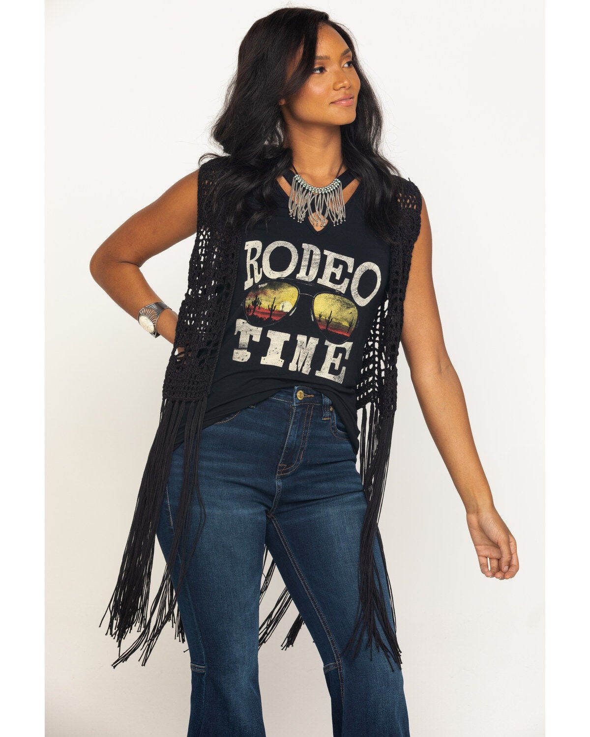 大阪府 ショップ Acka fringe knit vest