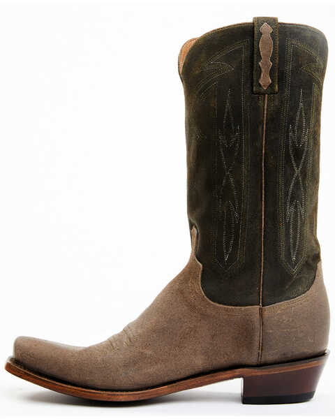 Image #3 - Lucchese Men's Distressed Shell Cowhide Western Boots - Snip Toe, , hi-res