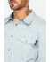 Image #3 - Hawx Men's Solid Twill Pearl Snap Long Sleeve Work Shirt, Grey, hi-res