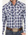 Wrangler Retro Men's Long Sleeve Sawtooth Snap Pocket Western Shirt, Blue, hi-res