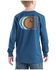 Image #1 - Carhartt Boys' Logo Long Sleeve Graphic Pocket T-Shirt, Blue, hi-res