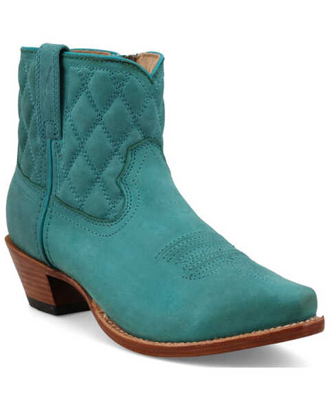 Twisted X Women's 6" Steppin' Out Booties - Snip Toe , Blue, hi-res