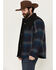 Image #2 - Pendleton Men's Timberline Plaid Print Quilted Snap Shirt Jacket, Charcoal, hi-res