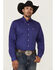 Image #1 - Cinch Men's Solid Long Sleeve Button-Down Western Shirt, Purple, hi-res