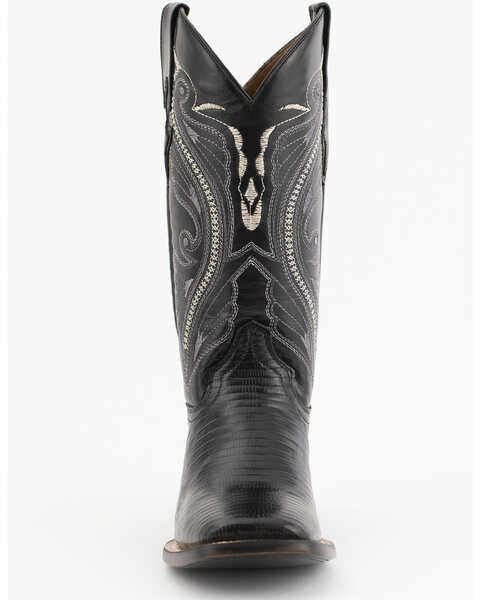 Image #4 - Ferrini Men's Lizard Western Boots - Square Toe, Black, hi-res