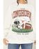 Image #3 - Gameday Women's Texas Longhorns Helmet Embroidered Graphic Crewneck, White, hi-res