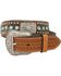 Nocona Kids' Hair-On-Hide Rhinestone & Concho Belt, Tan, hi-res