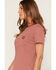 Image #2 - Carhartt Women's Irvine Relaxed Short Sleeve Work Shirt, Rose, hi-res