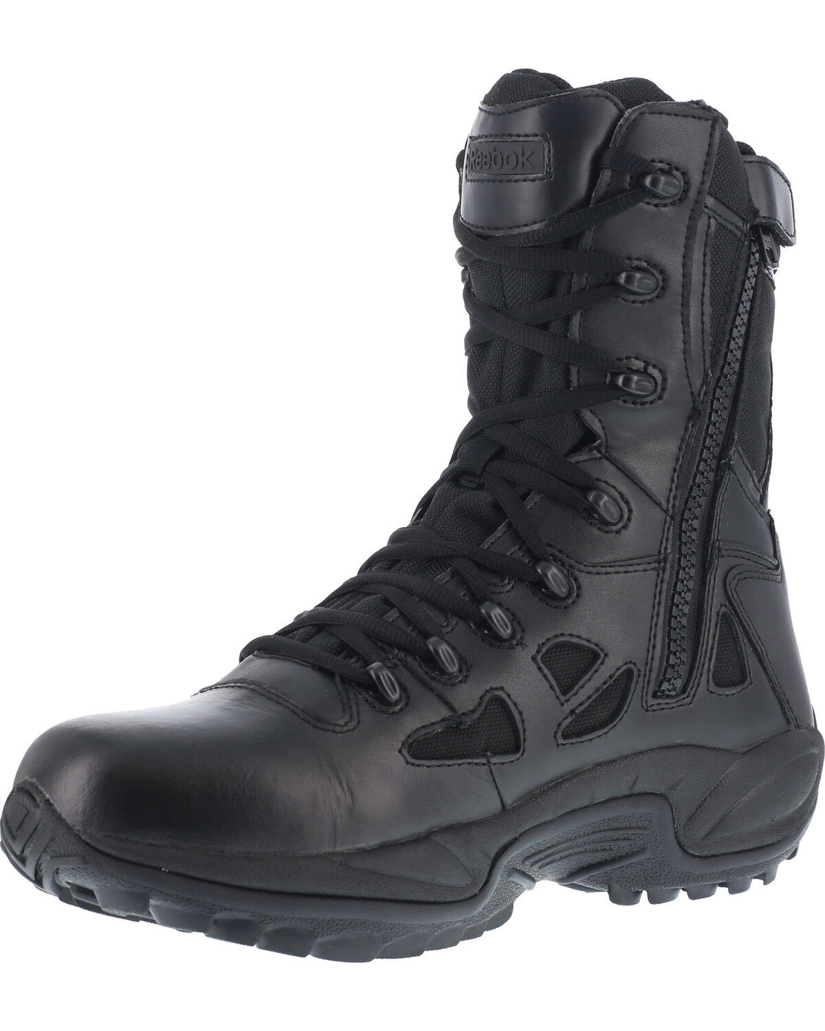 Image #2 - Reebok Men's Rapid Response 8" Work Boots - Round Toe, Black, hi-res