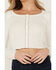 Image #2 - Idyllwind Women's Daisy Trail Pointelle Button Front Long Sleeve Top, Ivory, hi-res
