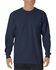 Image #1 - Dickies Men's Long Sleeve Heavyweight Crew Neck Tee, Navy, hi-res