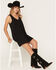 Image #1 - Saltwater Luxe Women's Miniya Sleeveless Collar Denim Mini Dress, Black, hi-res