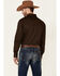 Roper Men's Amarillo Collection Solid Long Sleeve Western Shirt, Brown, hi-res