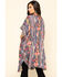 Image #2 - Angie Women's Stripe Floral Challis Kimono, , hi-res