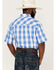 Resistol Men's Lantana Buffalo Check Plaid Print Short Sleeve Button Down Western Shirt , White, hi-res