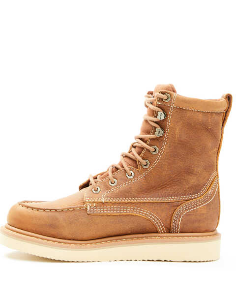 Hawx Men's Brown Wedge Work Boots - Soft Toe, Brown