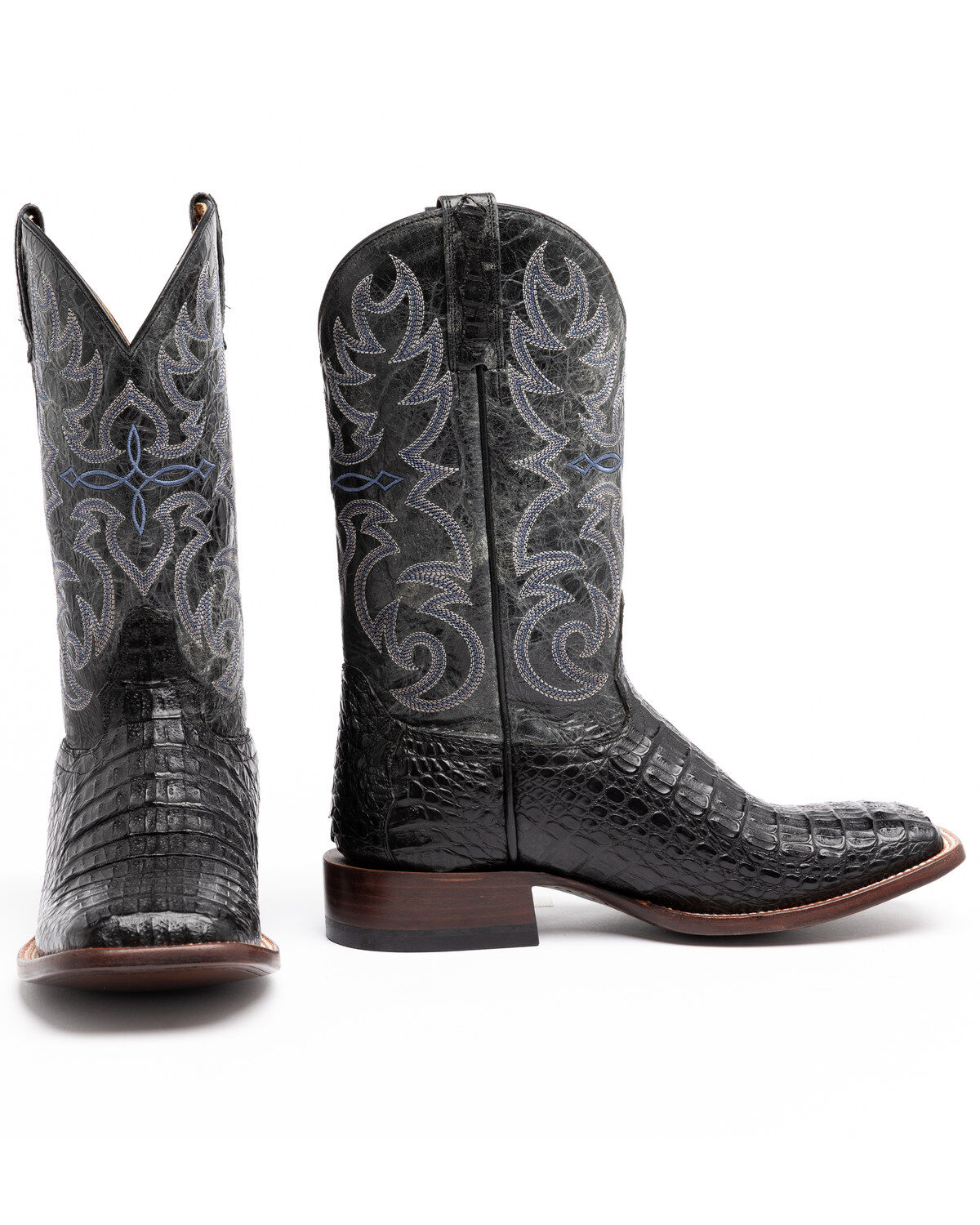 grey crocodile boots