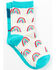 Shyanne Girls' Rainbow 2-Pack Crew Socks, Multi, hi-res