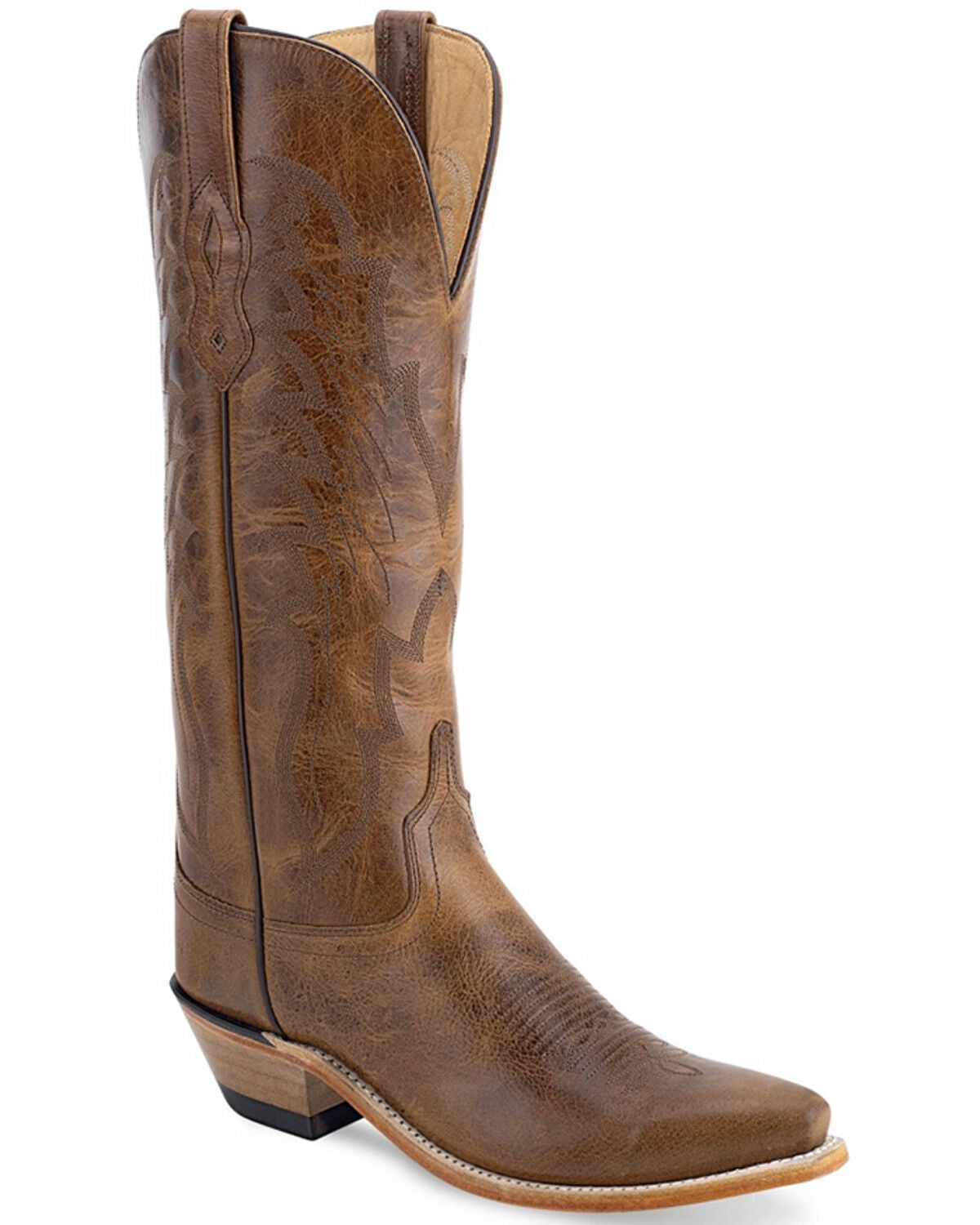 Old West Women's Vintage Western Boots - Snip Toe, Brown, hi-res