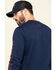 Image #5 - Hawx Men's Navy Sleeve Logo Long Sleeve Work T-Shirt , Navy, hi-res