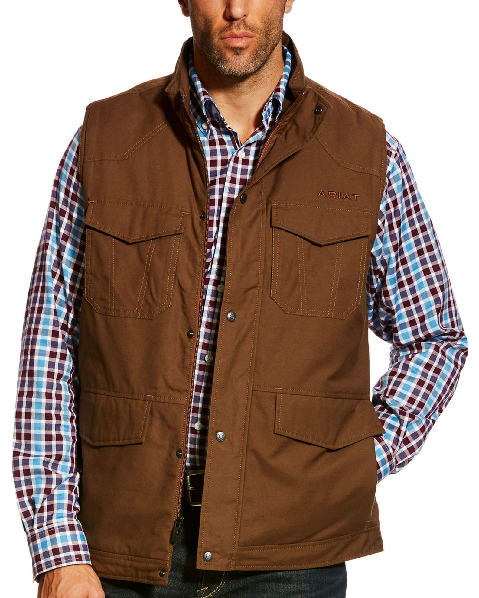 Product Name Ariat Men s Carafe Waggoner Concealed Carry Canvas Vest
