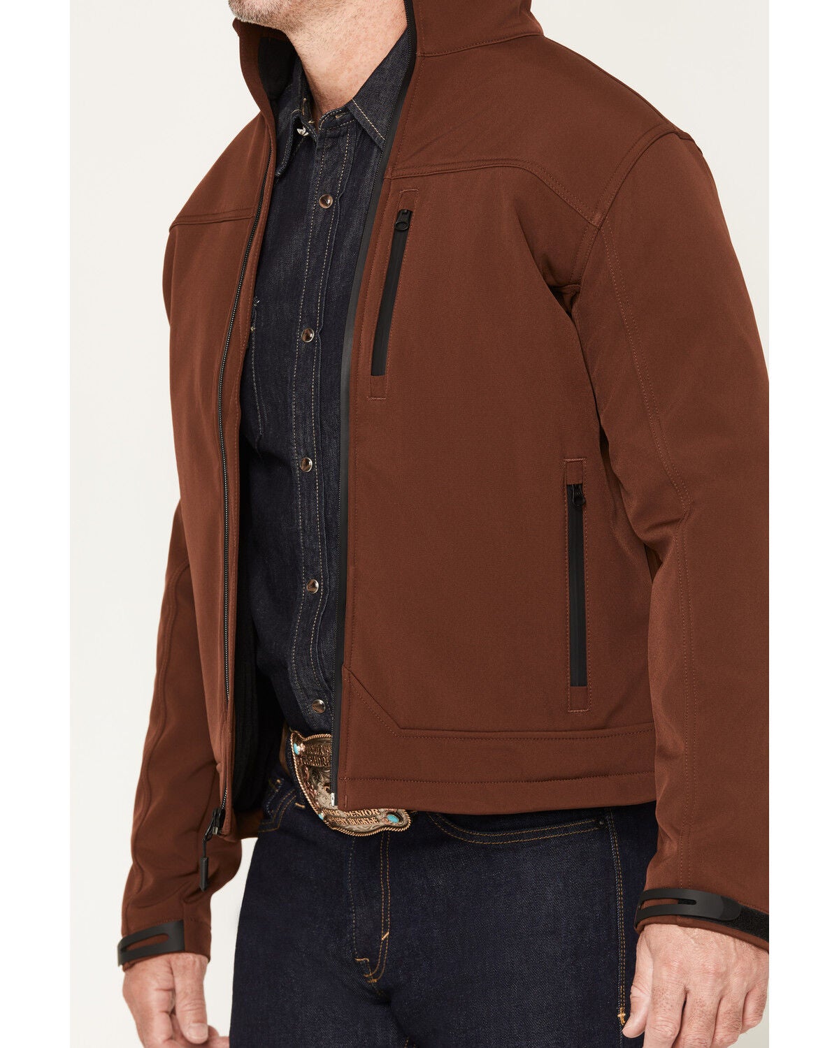 Image #3 - Cody James Men's Sharpshooter Solid Concealed Carry Softshell Jacket, Pecan, hi-res
