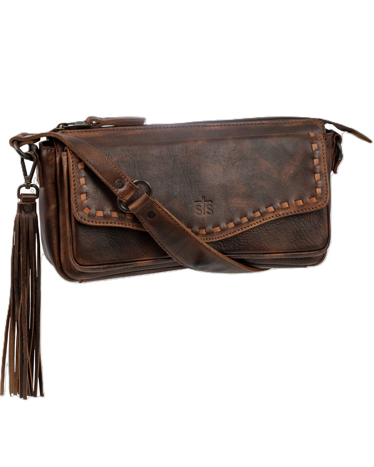 STS Ranchwear by Carroll Women's Bandera Shoulder Bag, Chocolate, hi-res