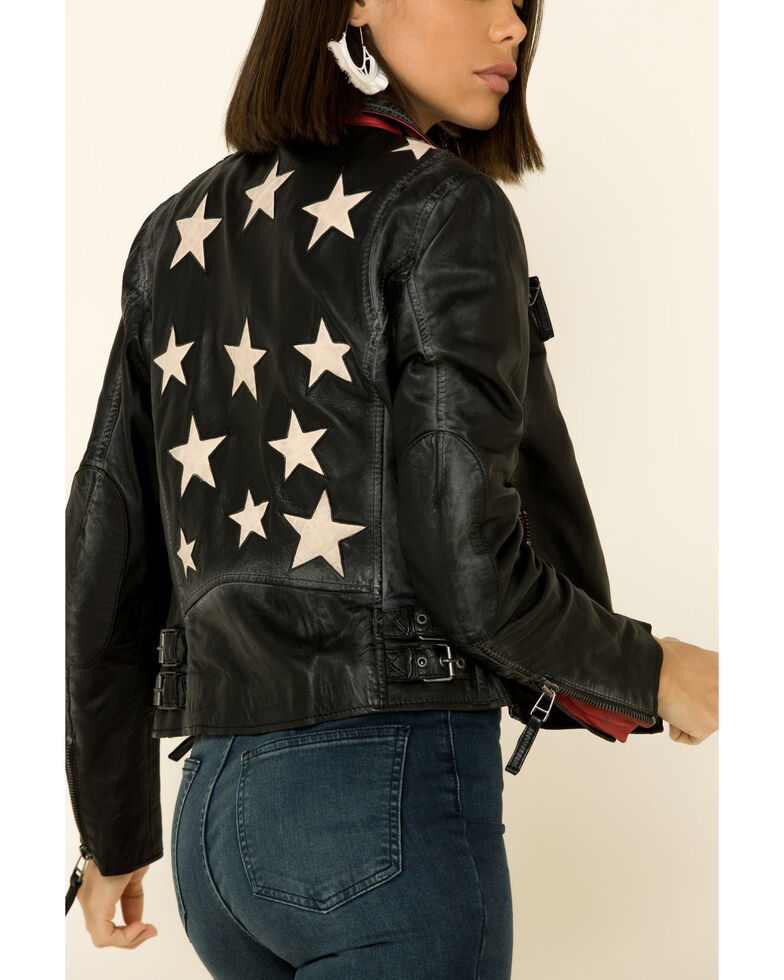 Mauritius Women S Christy Scatter Star Back Leather Jacket Boot Barn