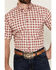 Image #3 - Cowboy Hardware Men's Boot Barn Exclusive Cube Plaid Print Short Sleeve Button-Down Western Shirt, Burgundy, hi-res