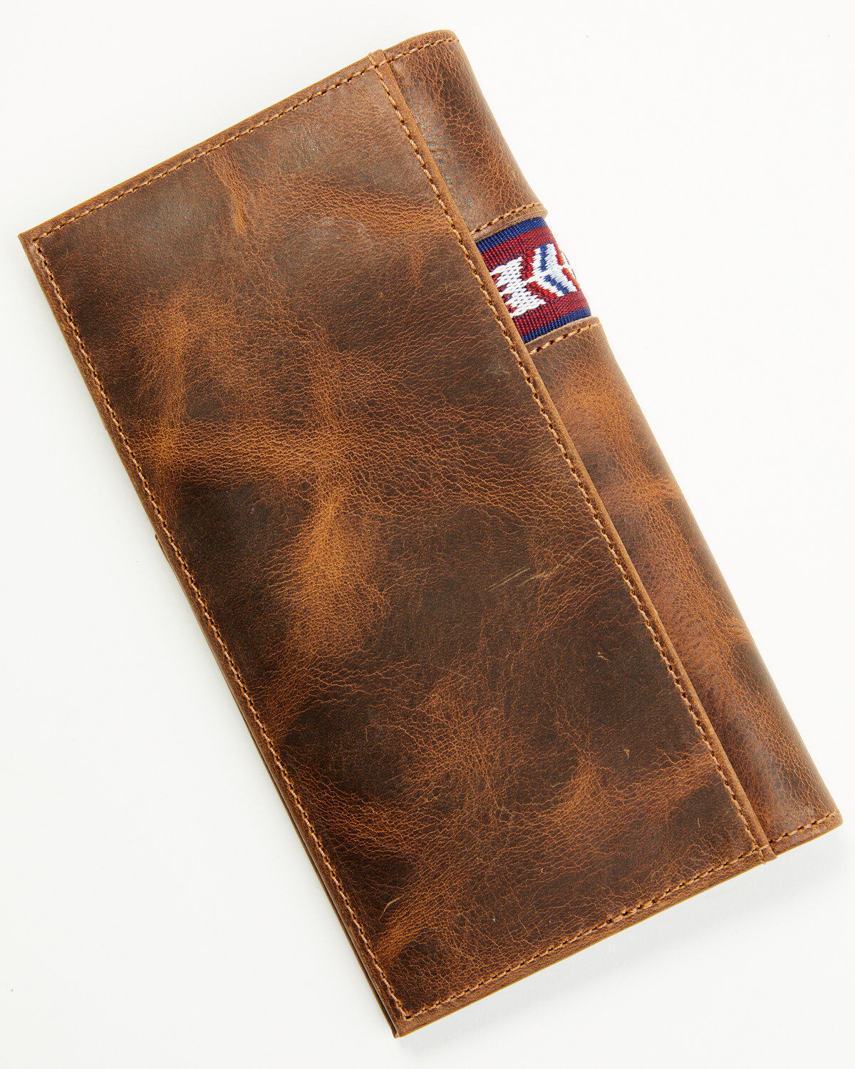 Image #3 - Cody James Men's Leroy Leather Southwestern Woven Inlay Rodeo Wallet, Brown, hi-res