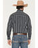 Image #4 - Ely Walker Men's Stripe Print Long Sleeve Snap Western Shirt, Black, hi-res