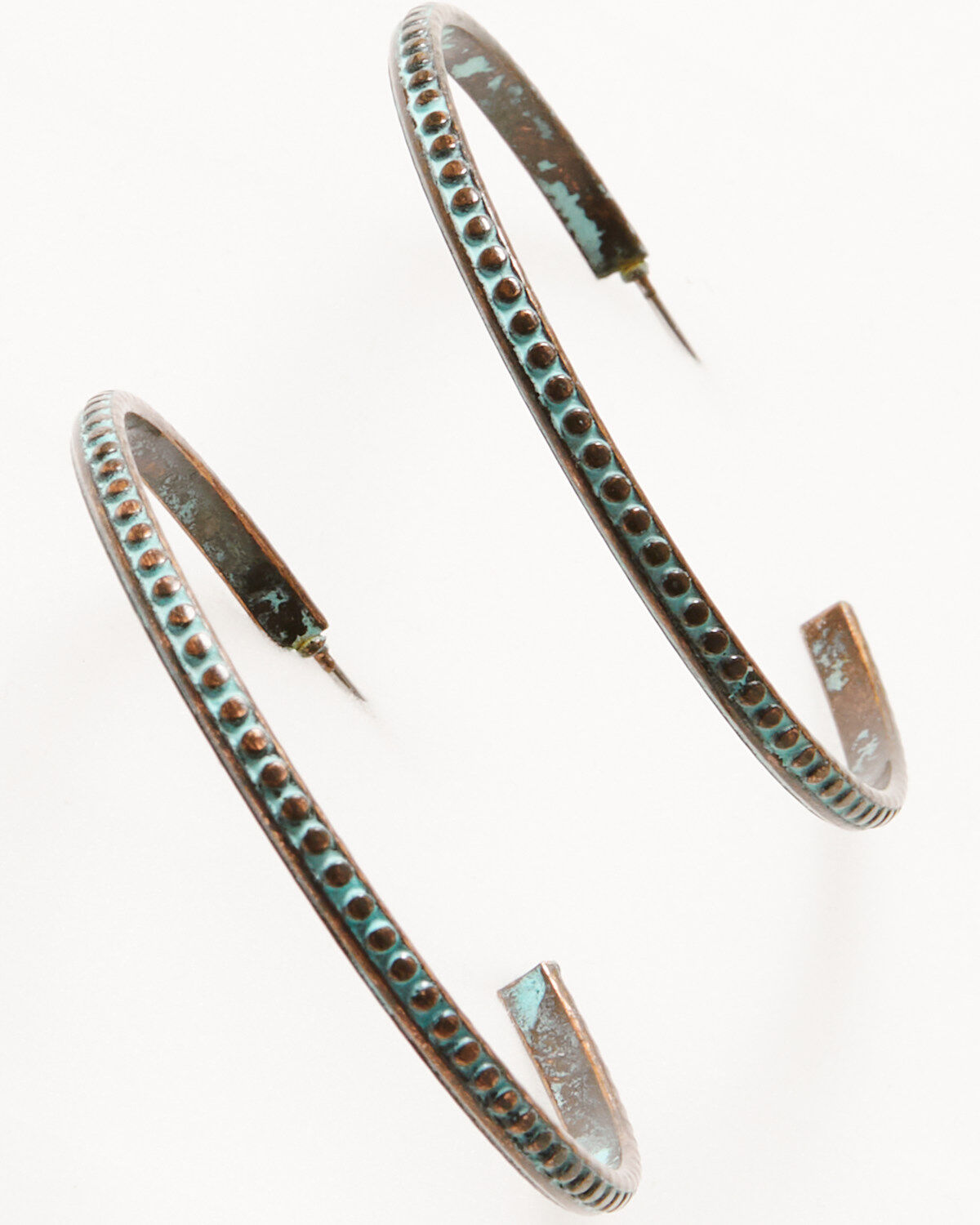 Image #2 - Shyanne Women's Bronze & Turquoise Hoop Earrings Set, Rust Copper, hi-res