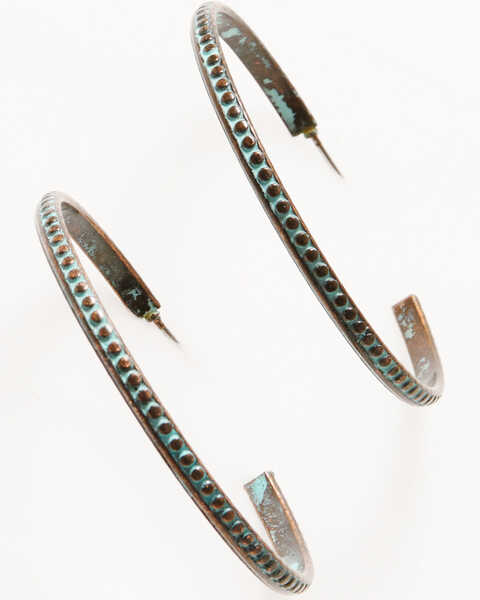 Image #2 - Shyanne Women's Bronze & Turquoise Hoop Earrings Set, Rust Copper, hi-res