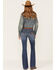 Wrangler Retro Women's Mae Flare Mid Rise Faith Denim Jeans, Blue, hi-res