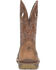 Image #4 - Double H Men's Phantom Rider Roper Pull On Work Boots - Square Toe, Brown, hi-res