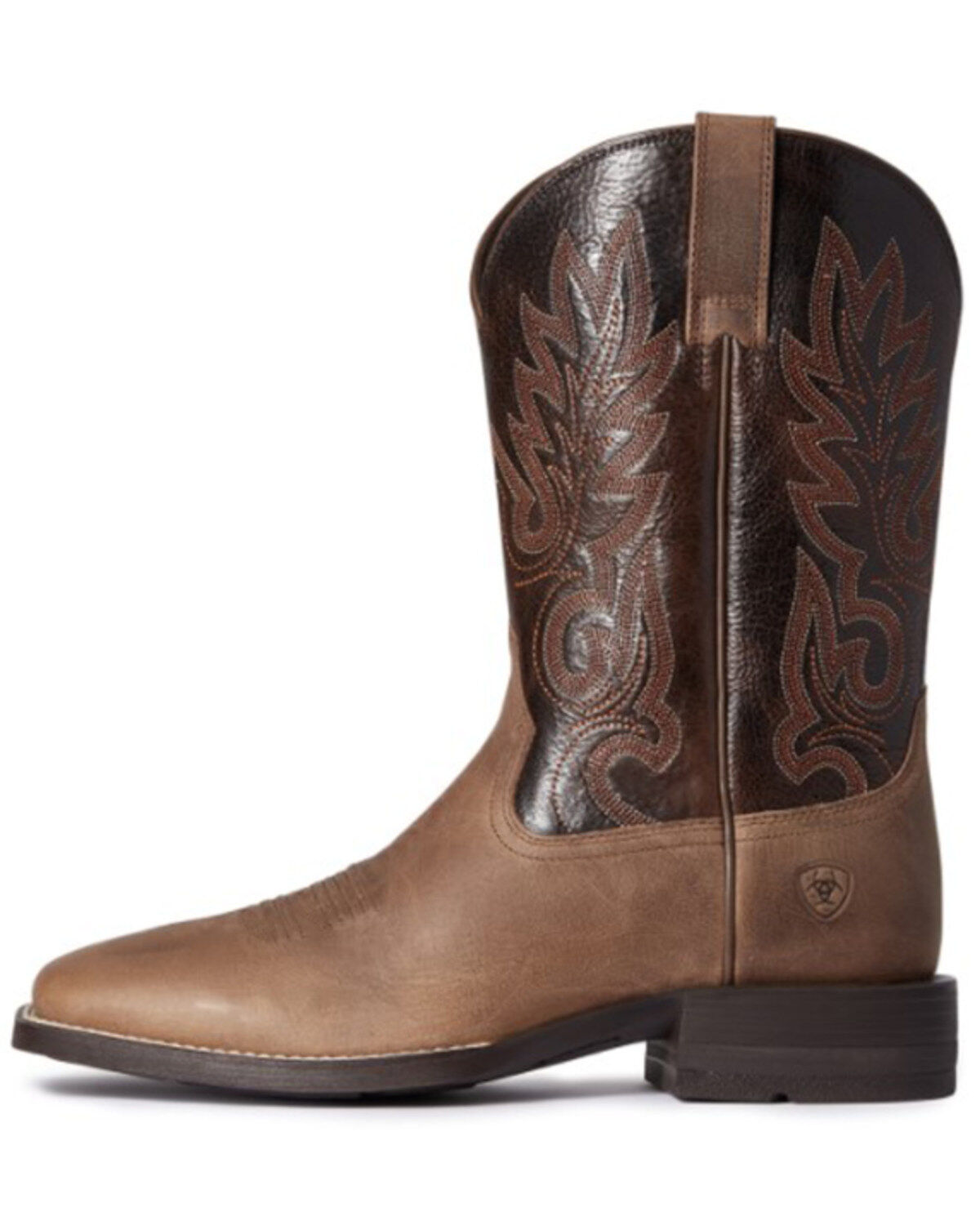Image #2 - Ariat Men's Authentic Layton Western Boot - Broad Square Toe, Brown, hi-res
