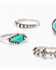 Image #4 - Shyanne Women's Blue Falls Multi Textured Turquoise Ring Set, Silver, hi-res
