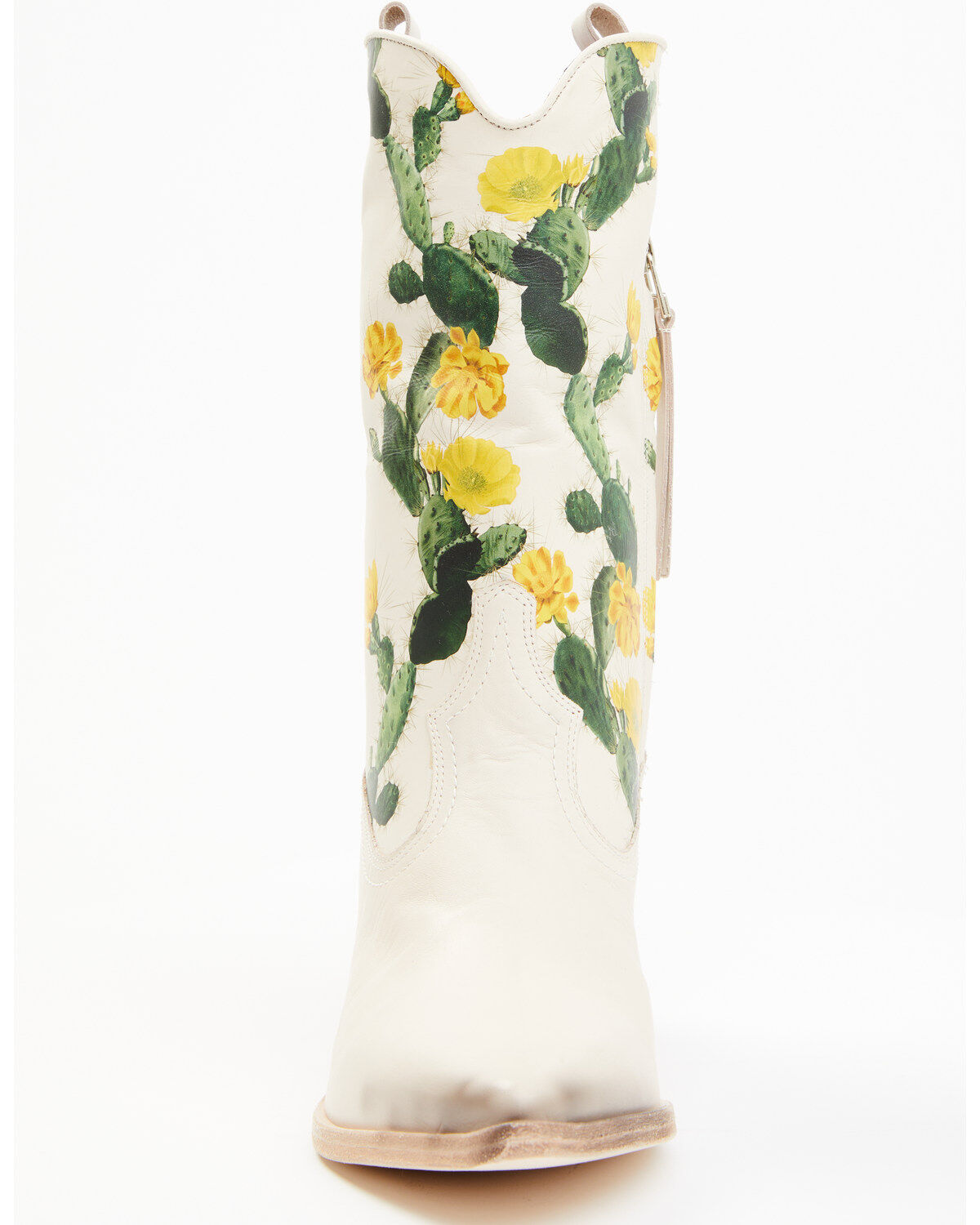 Image #4 - Golo Shoes Women's Cactus Graphic Western Boot - Round Toe, Off White, hi-res