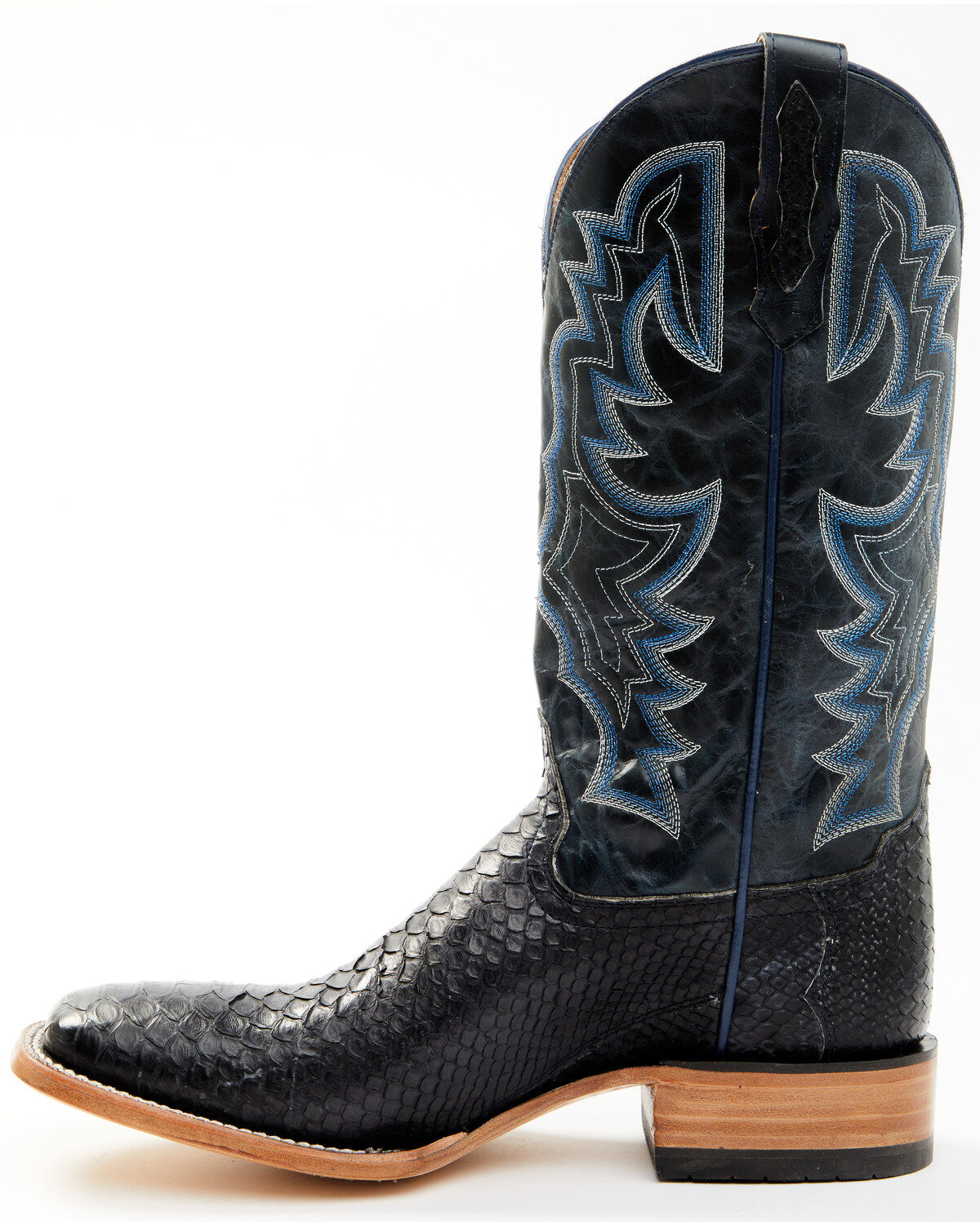 Image #3 - Cody James Men's Exotic Python Western Boots - Broad Square Toe, Black, hi-res