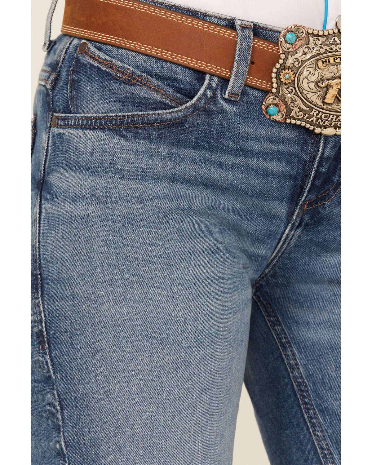 Product Name:  Wrangler Women's Jade Medium Wash Mid Rise Ultimate Riding Relaxed Bootcut Stretch Denim Jeans