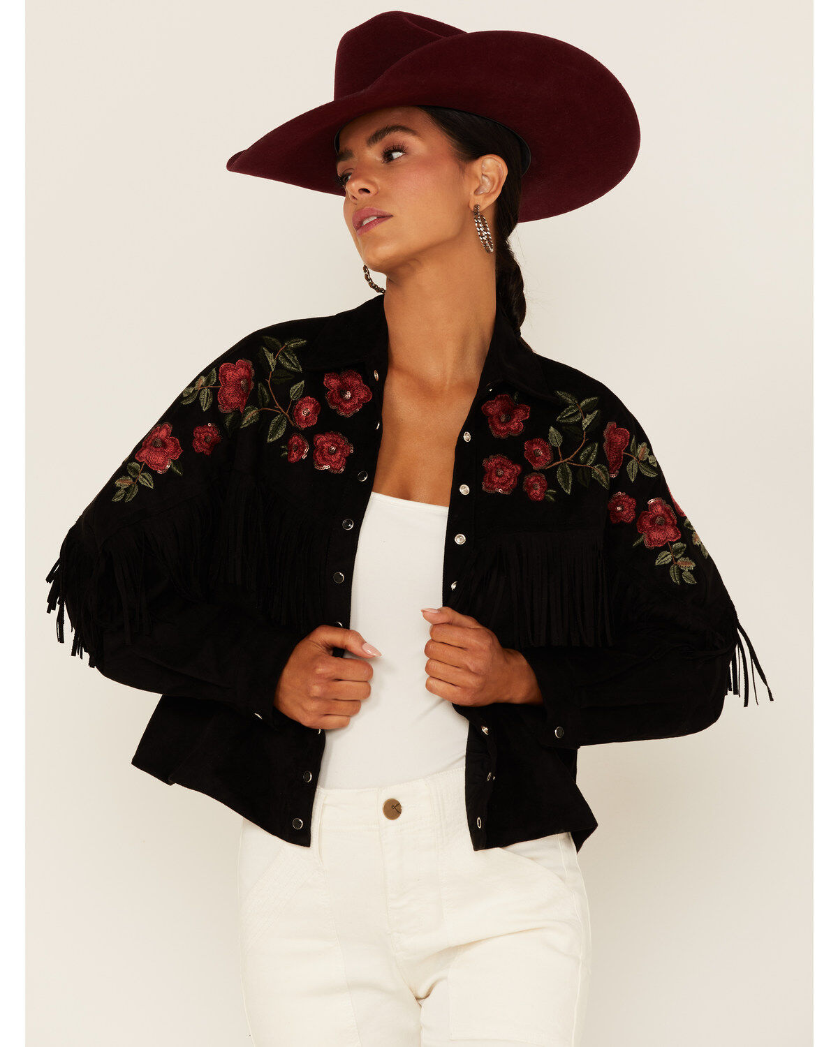 Image #1 - Maggie Sweet Women's Tango Floral Fringe Jacket, , hi-res