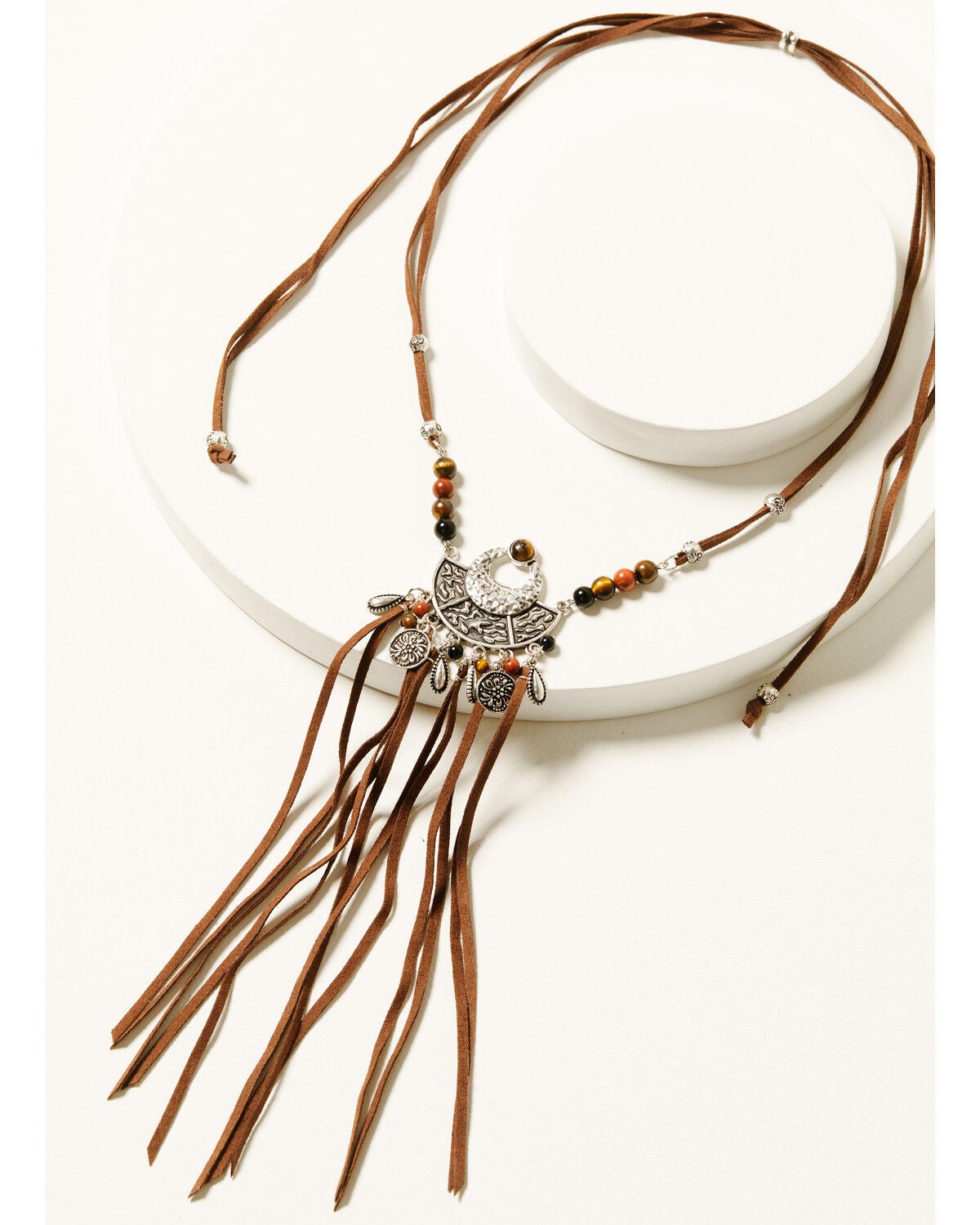 Image #1 - Shyanne Women's Mystic Valley Suede Fringe Necklace, Brown, hi-res