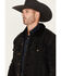 Image #2 - Cody James Men's Outlaw Sherpa Lined Denim Trucker Jacket, Black, hi-res