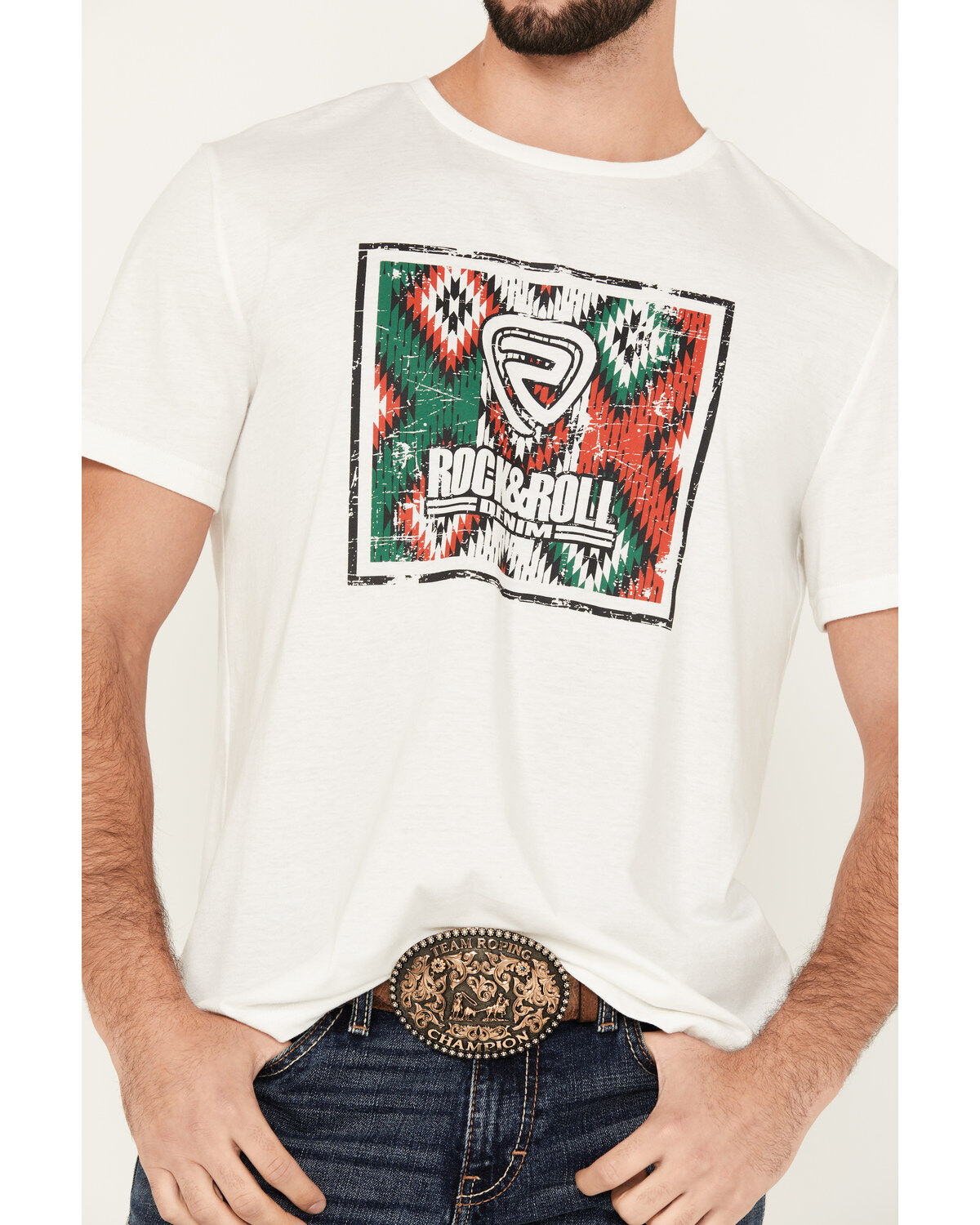 Image #3 - Rock & Roll Denim Men's Mexico Logo Short Sleeve Graphic T-Shirt, , hi-res