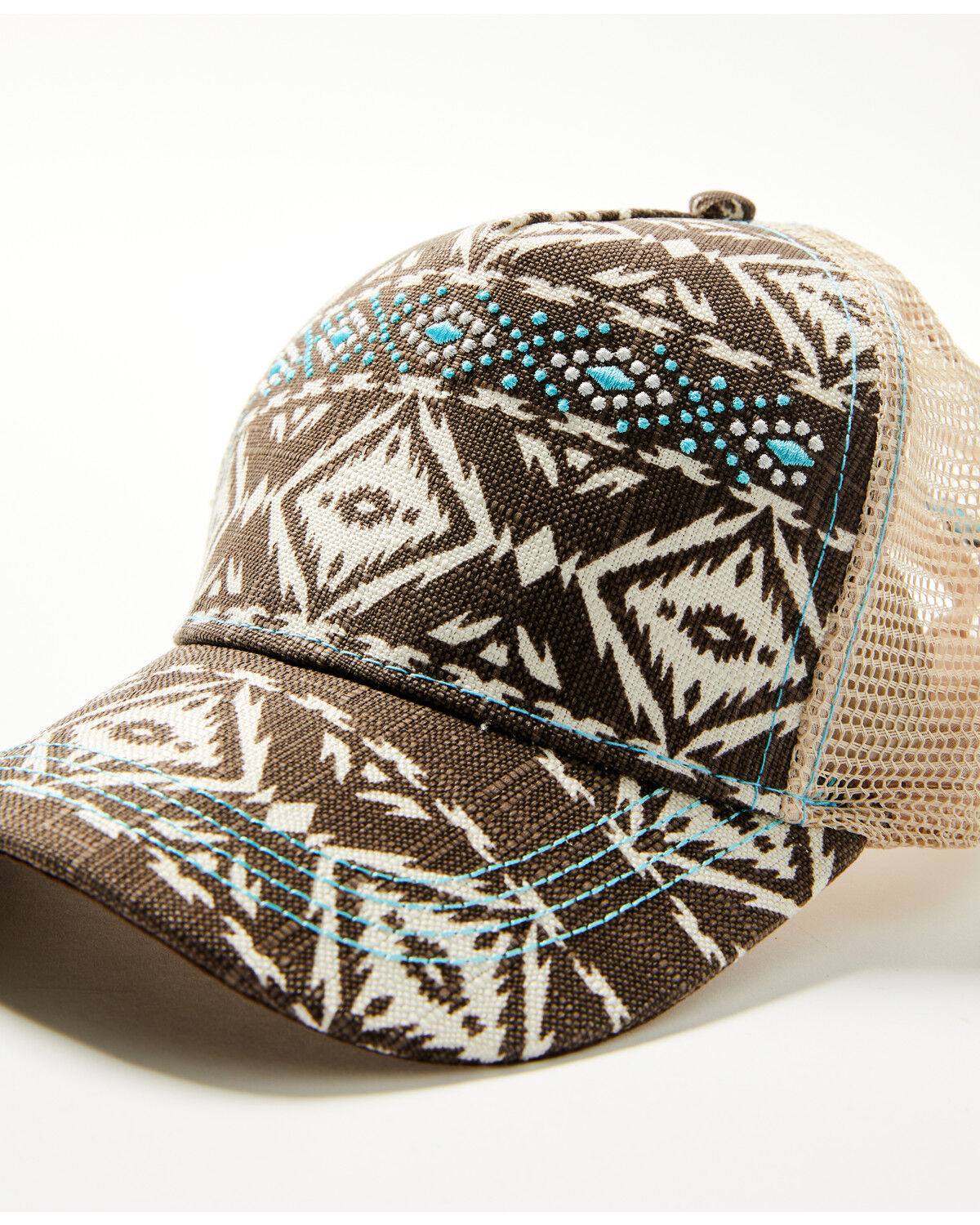 Image #2 - Shyanne Girls' Clarabelle Southwestern Print Ball Cap, Brown, hi-res
